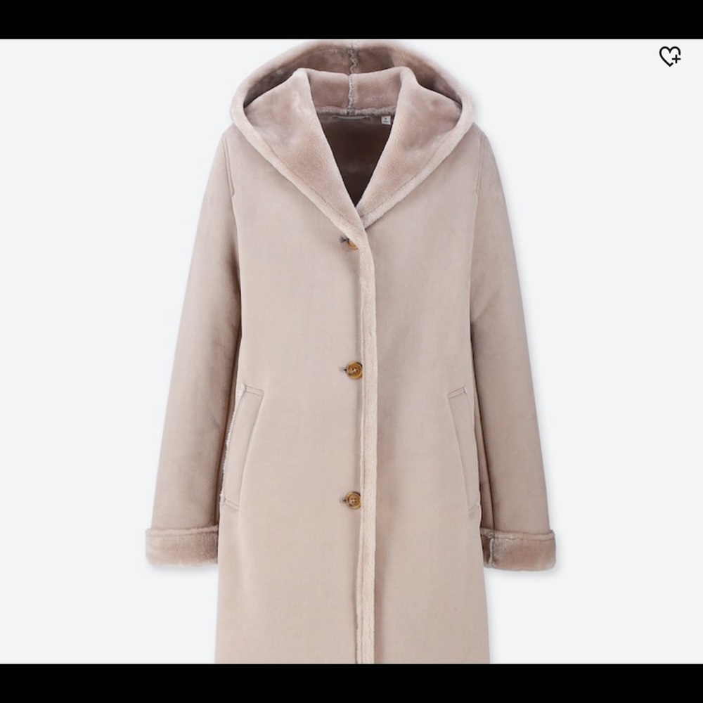 Uniqlo Faux shearling hooded coat